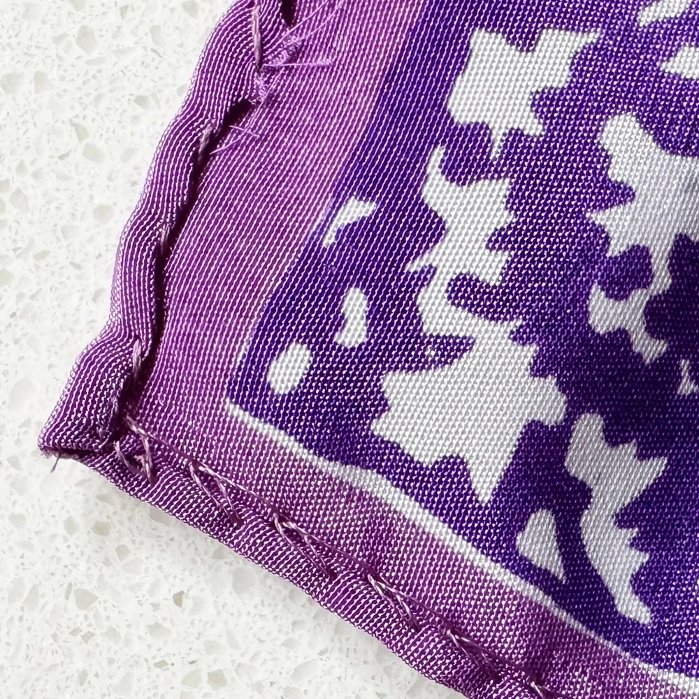 Vera Purple Patterned Scarf - Picture 7 of 12